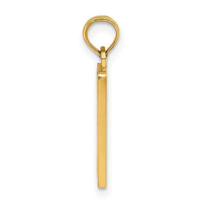 14k Yellow Gold Enamel Mile Marker 0 / KEY WEST Charm