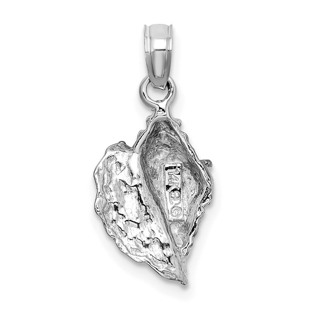 14k White Gold Conch Shell Charm Pendant for Women