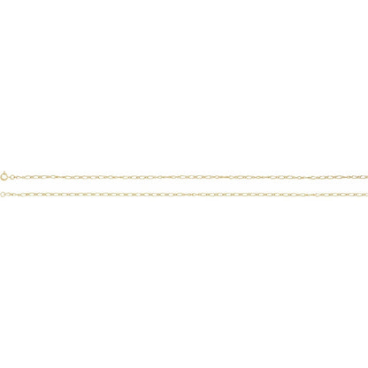 14k Yellow Gold 1.5 mm Figaro 16" Chain Necklace Fine Gift for Women