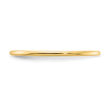 14k Yellow Gold  1.2mm Half Round Polished Stackable Band Ring Size 8.5