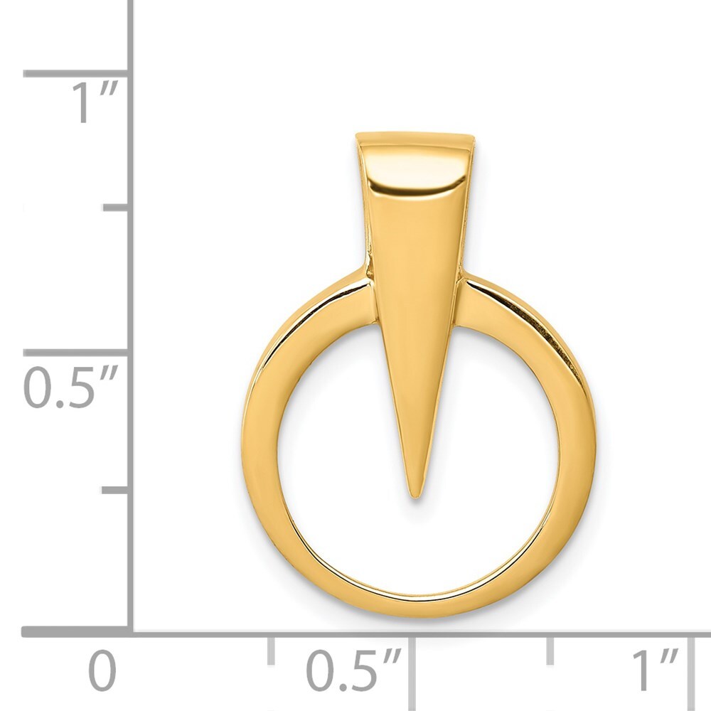 14k Yellow Gold Fits up to 2mm on Fancy/Regular/Reversible Omega Slide Pendant