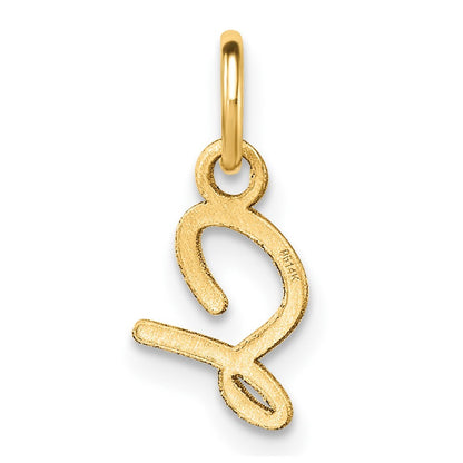 14k Yellow Gold Uppercase Letter S Initial Charm Pendant