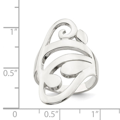 Sterling Silver Scroll Ring Size 7
