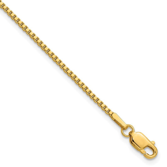 14k Yellow Gold 7 inch 1.5mm Box Bracelet