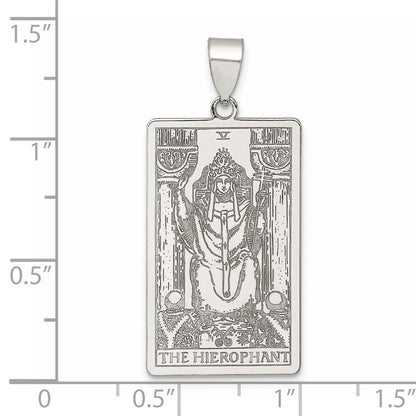 Sterling Silver The Hierophant Tarot Card Pendant