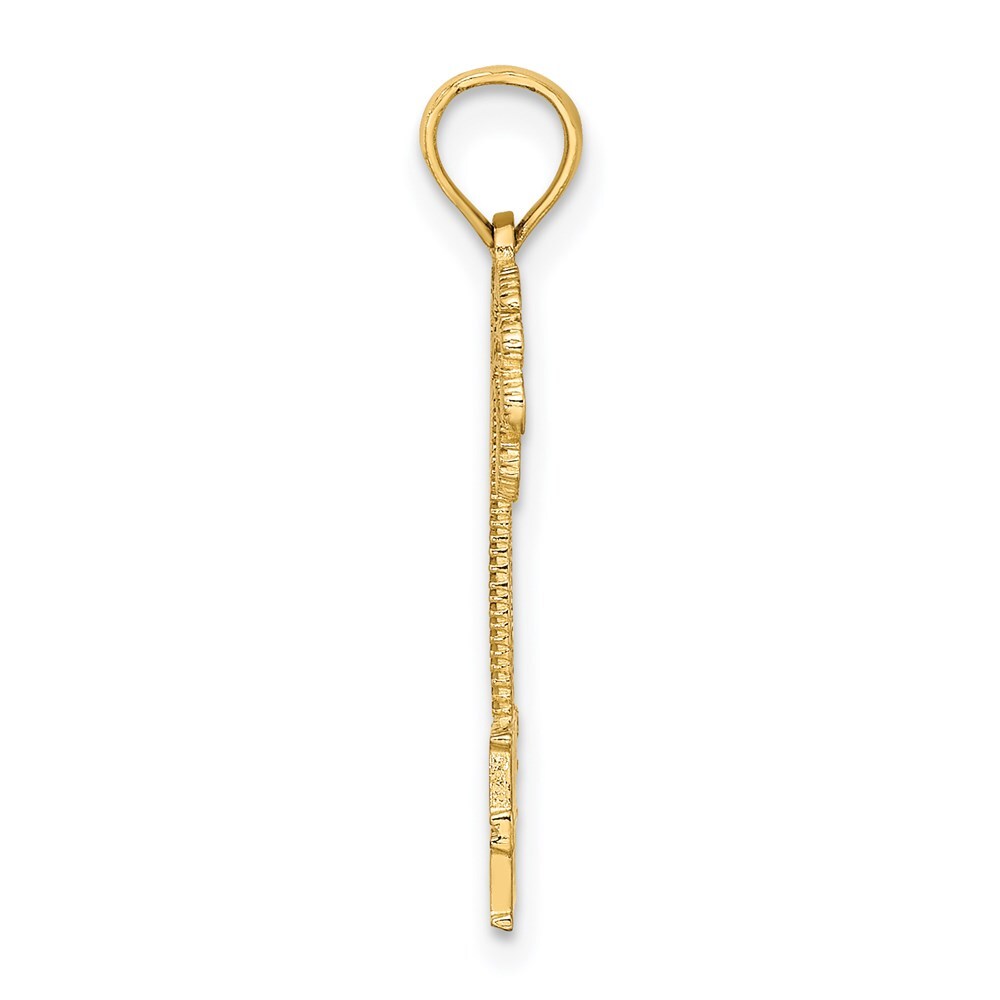 14k Yellow Gold SOUTH BEACH Under Palm Tree Charm Pendant for Women