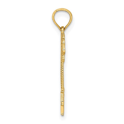 14k Yellow Gold SOUTH BEACH Under Palm Tree Charm Pendant for Women