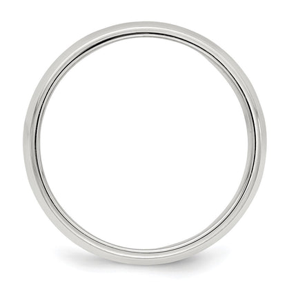 Sterling Silver 6mm Half Round Milgrain Size 9 Band Ring