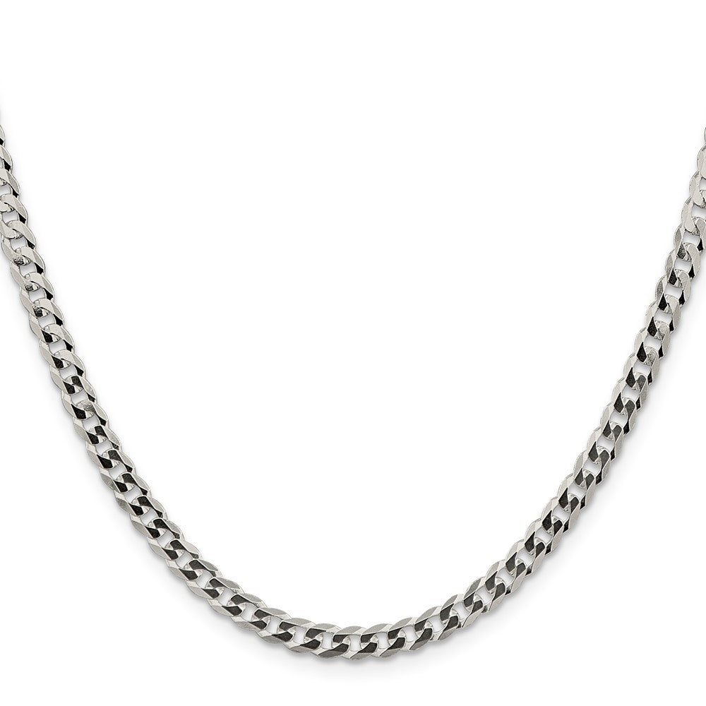 Sterling Silver 4.7mm Flat Curb Chain Necklace