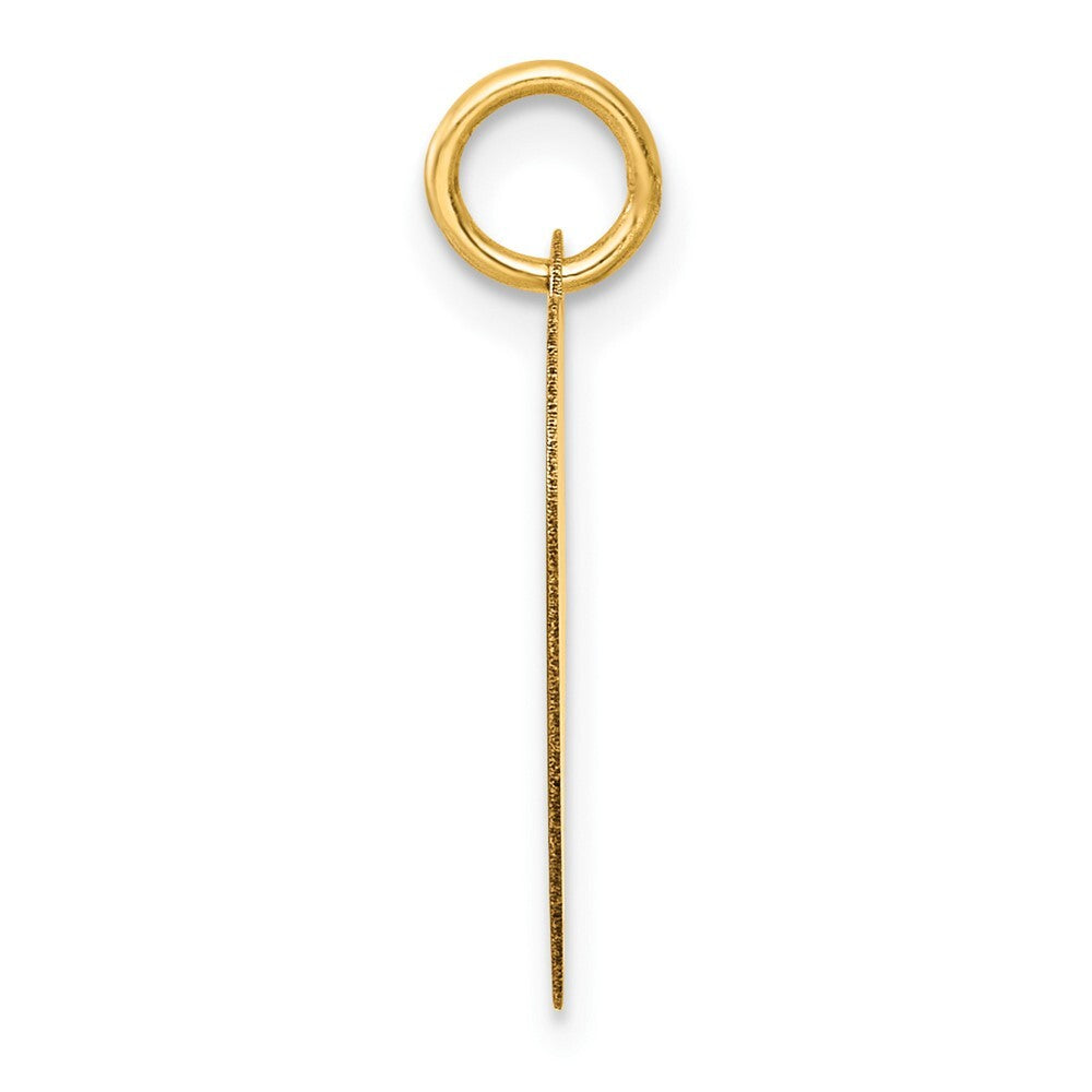 14k Yellow Gold Polished Class of 2026 Heart Charm Pendant for Women