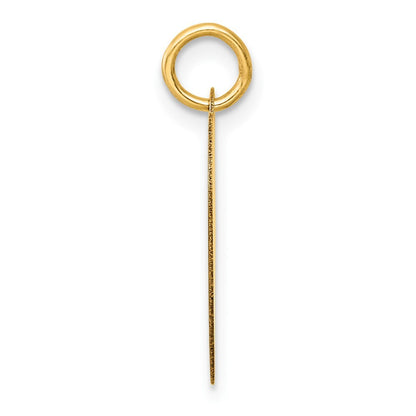 14k Yellow Gold Polished Class of 2026 Heart Charm Pendant for Women