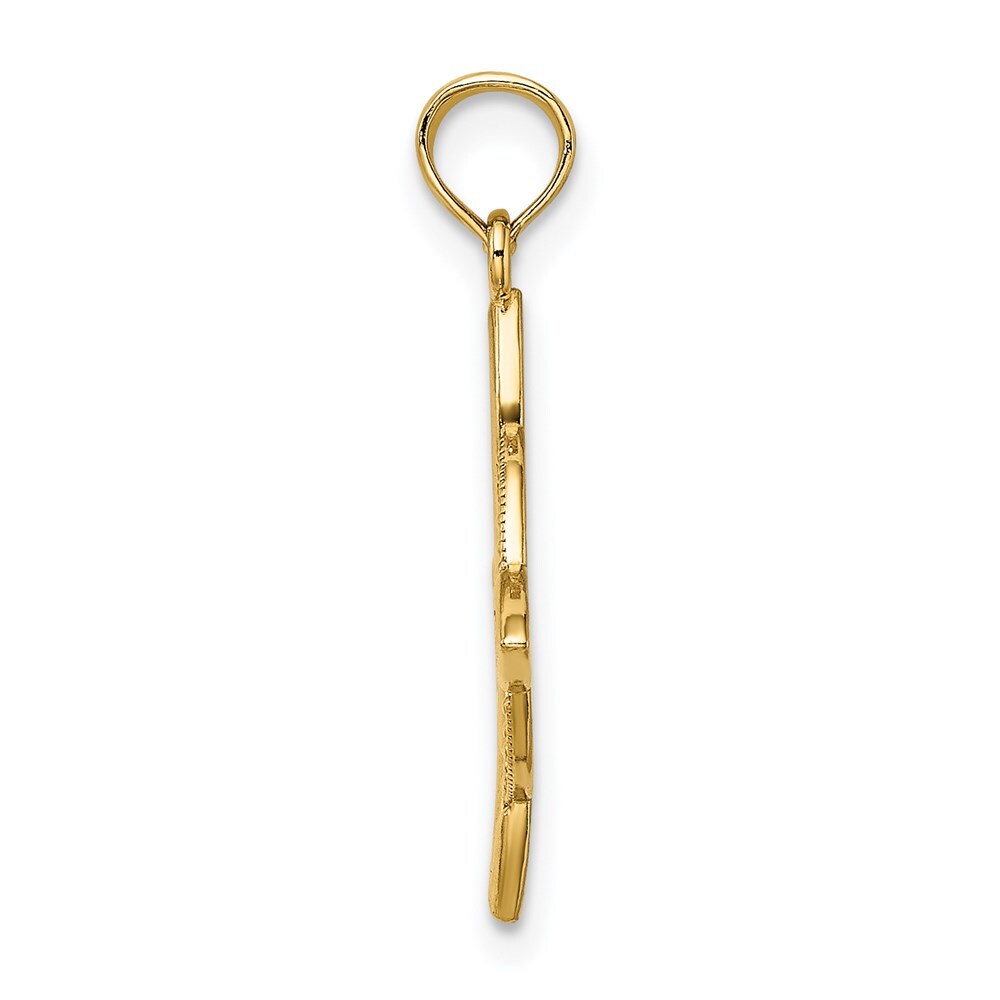 14k Yellow Gold Small Celtic Eternity Knot Charm Pendant for Women
