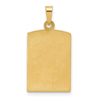 14k Yellow Gold Rectangular Hollow Our Lady of Guadalupe Medal