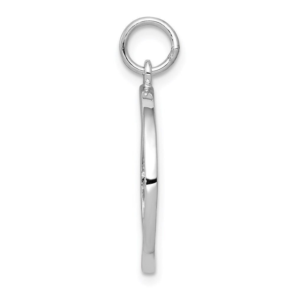 14k White Gold Solid Polished NEW YORK Skyline Charm Pendant for Women