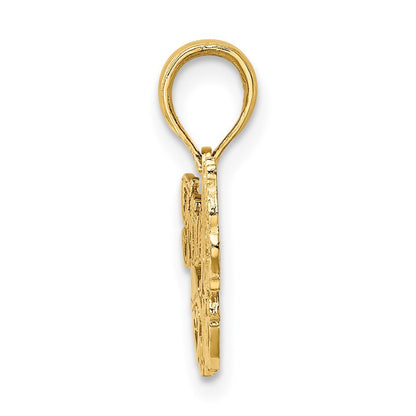 14k Yellow Gold FIREFIGHTER'S MOM Charm Pendant