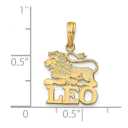 14k Yellow Gold LEO Zodiac Charm