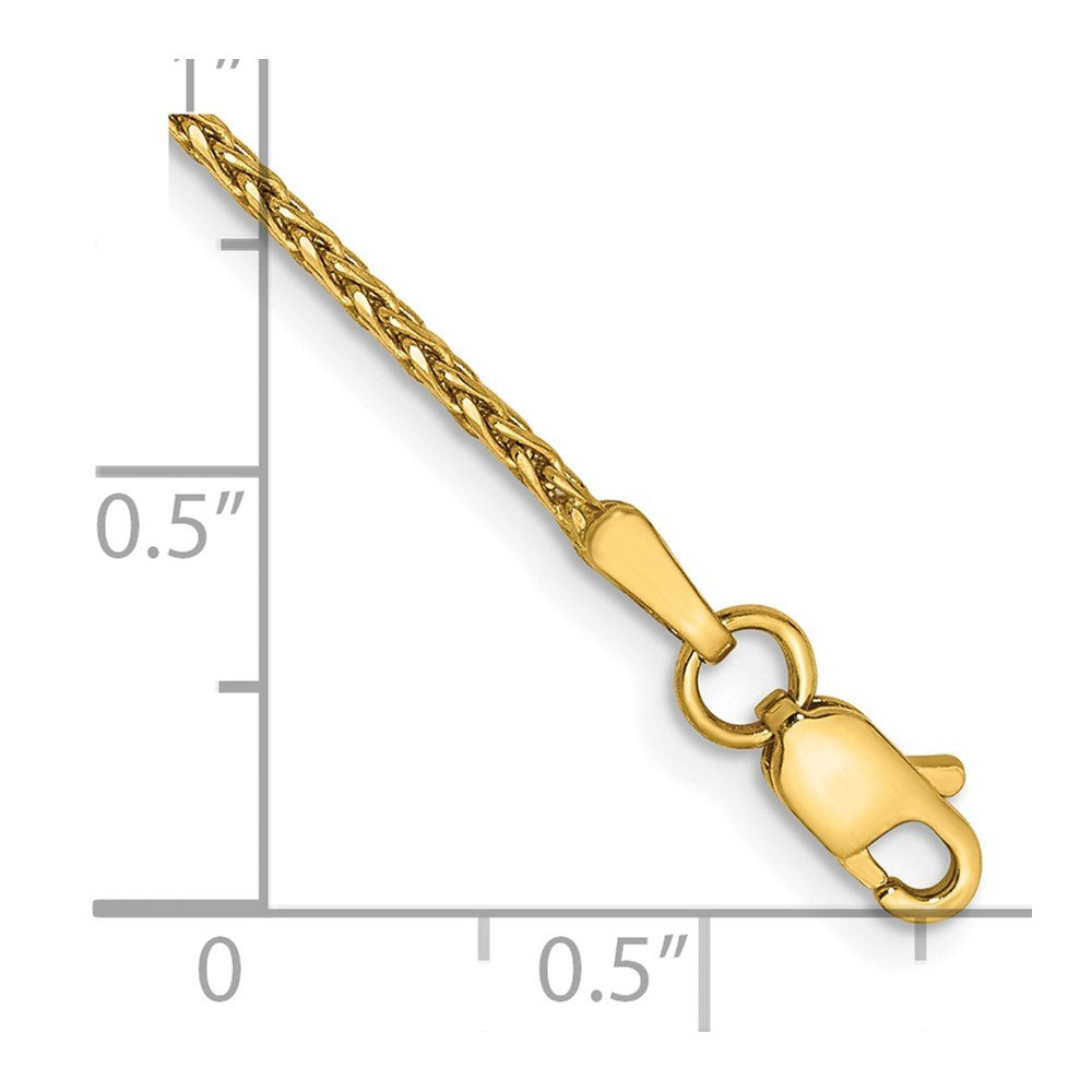 14k Yellow Gold 7 inch 1.5mm Diamond-cut Parisian Wheat Bracelet