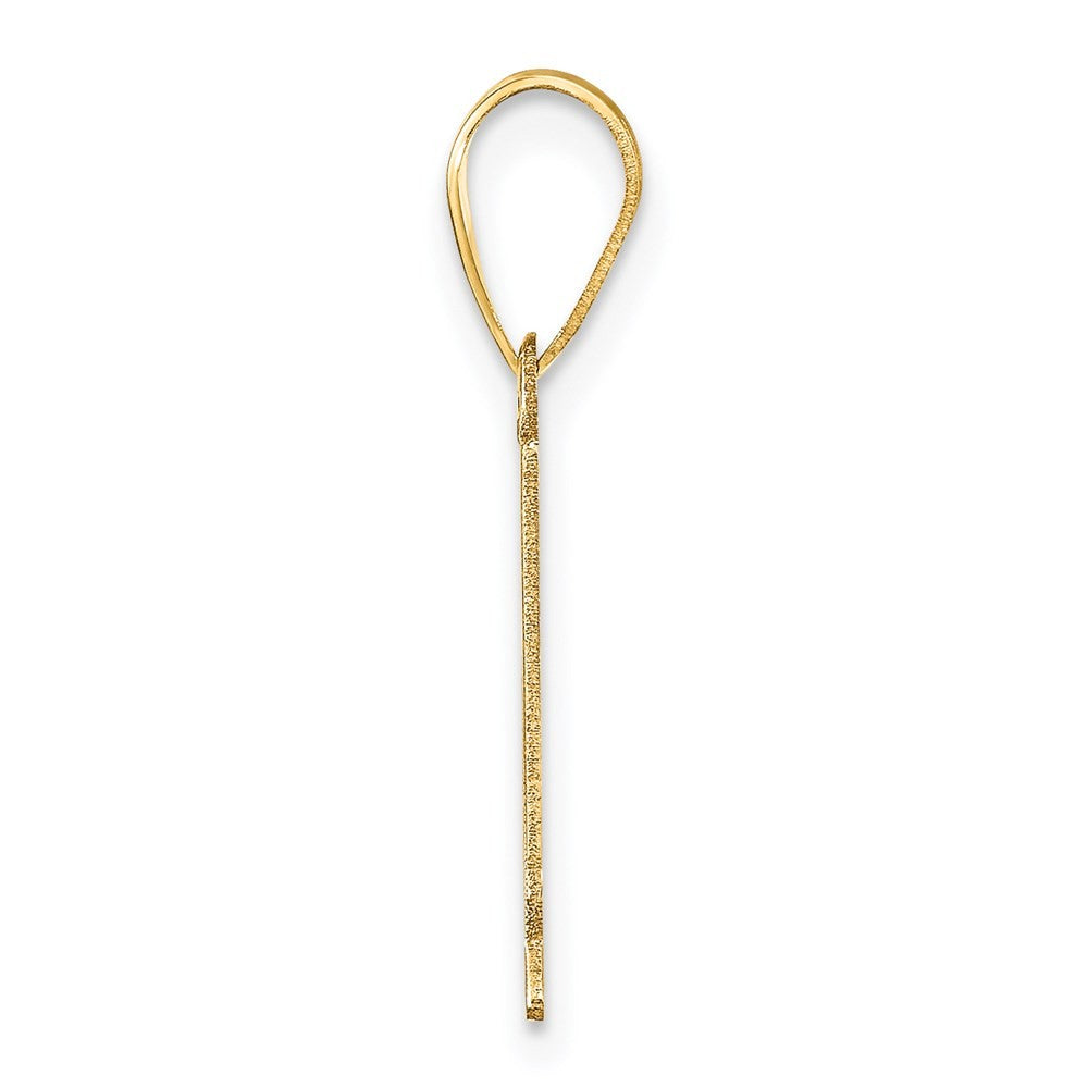 14k Yellow Gold Polished Number 1 Pendant