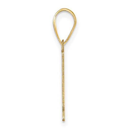 14k Yellow Gold Polished Number 1 Pendant