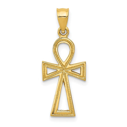 14k Yellow Gold Ankh Cross Charm