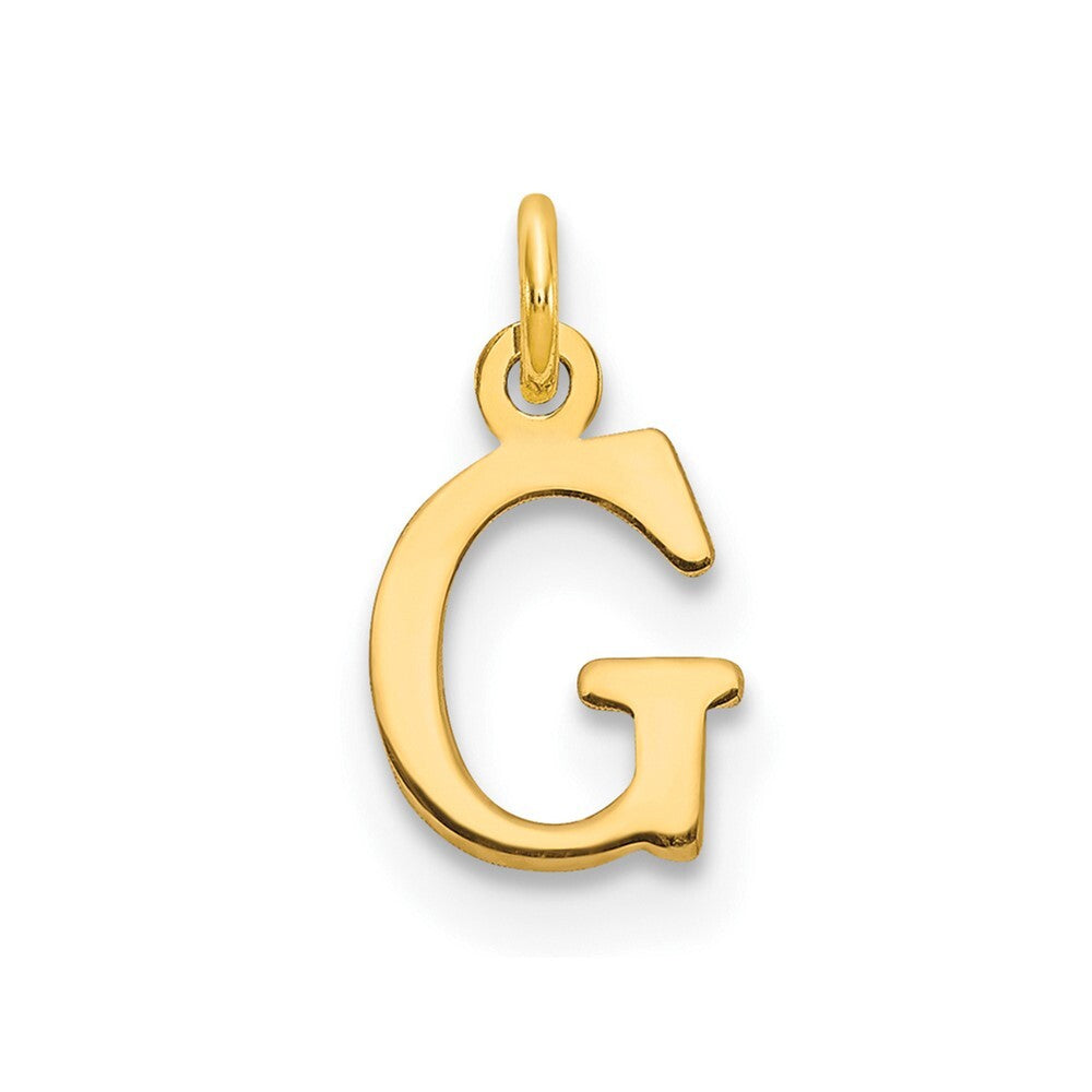 14k Yellow Gold Cutout Letter G Initial Pendant for Women
