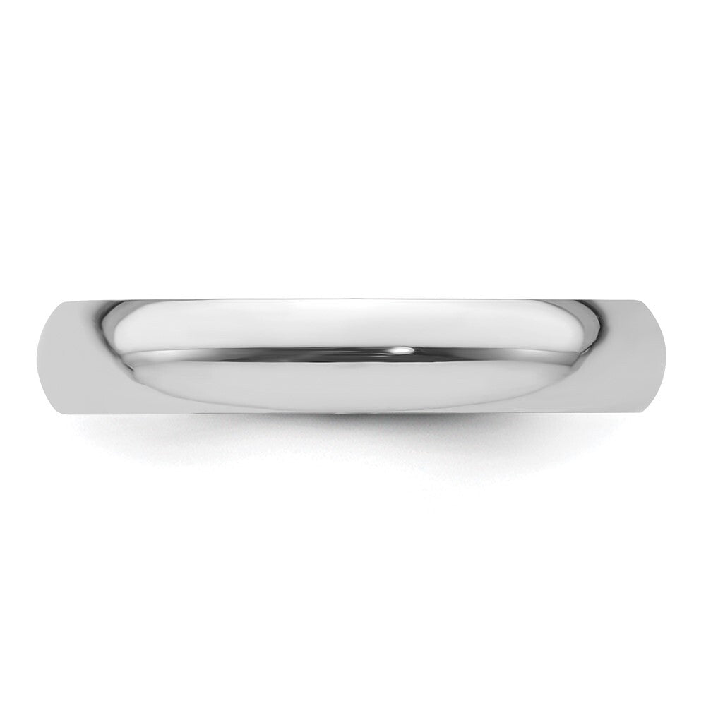 Platinum 4mm Half Round Featherweight Wedding Band Ring Size 9
