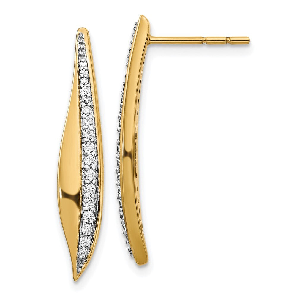 14k Yellow Gold Diamond Drop & Dangle Earrings