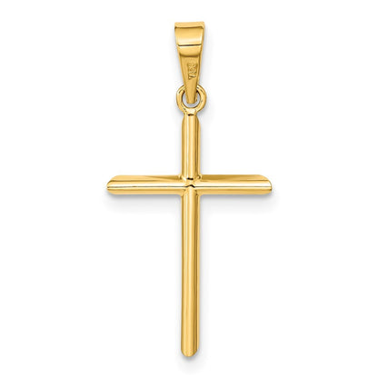 14k Yellow Gold Polished Cross Pendant