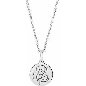 14k White Gold Hold You Forever 16-18" Necklace Gift for Women