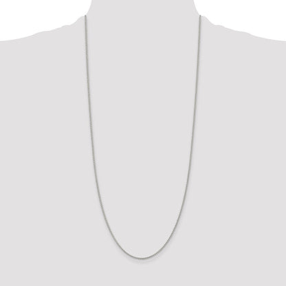 Sterling Silver Rhodium-plated 1.5mm Round Spiga Chain