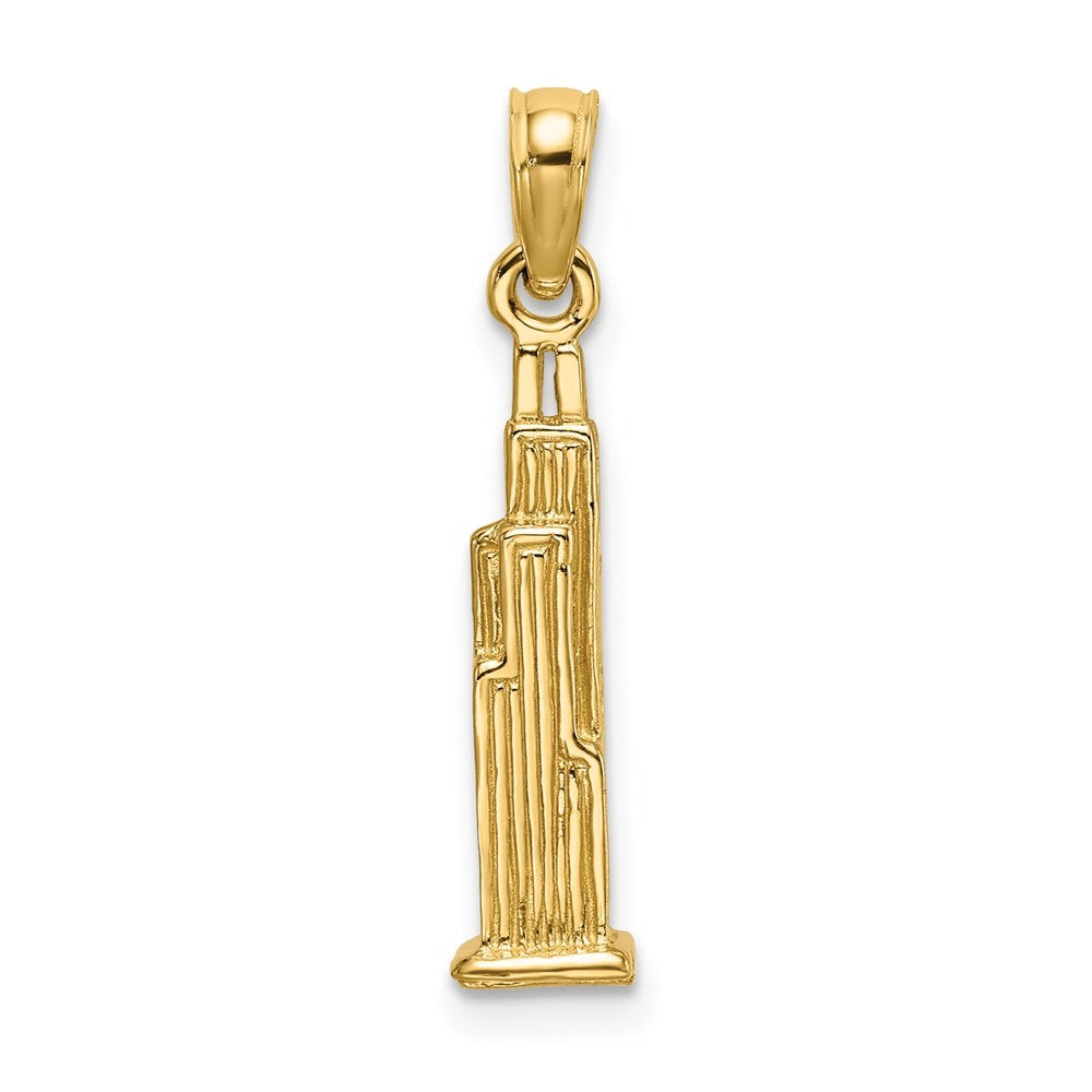 14k Yellow Gold 3D WillisTower (Chicago) Charm