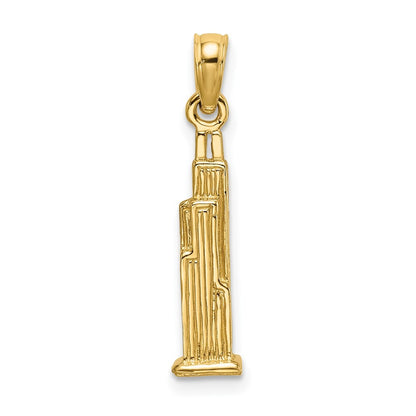 14k Yellow Gold 3D WillisTower (Chicago) Charm