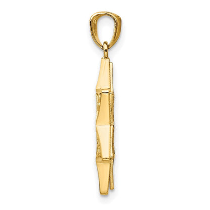 14k Two-tone Gold Star of David Pendant for Women