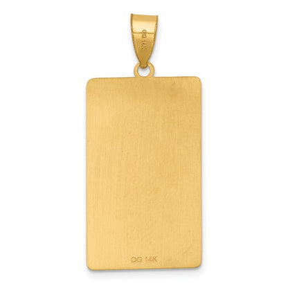 14k Yellow Gold Justice Tarot Card Pendant for Women