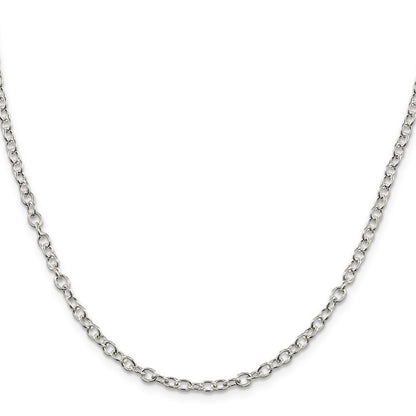 Sterling Silver 3.75mm Oval Cable Chain Necklace
