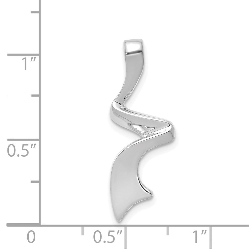 14k White Gold Chain Slide Pendant