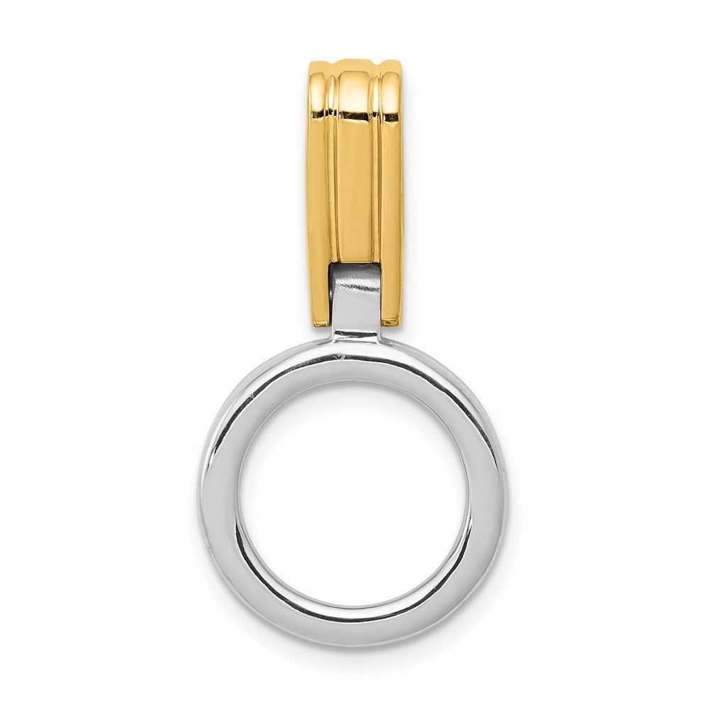 14k Two-Tone Gold Fits up to 3mm, 6mm Reversible Omega Slide
