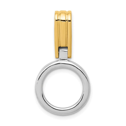 14k Two-Tone Gold Fits up to 3mm, 6mm Reversible Omega Slide