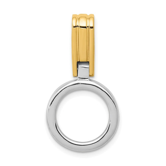 14k Two-Tone Gold Fits up to 3mm, 6mm Reversible Omega Slide