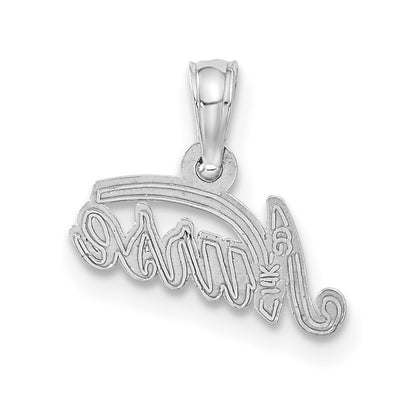 14K White Gold Nurse Pendant