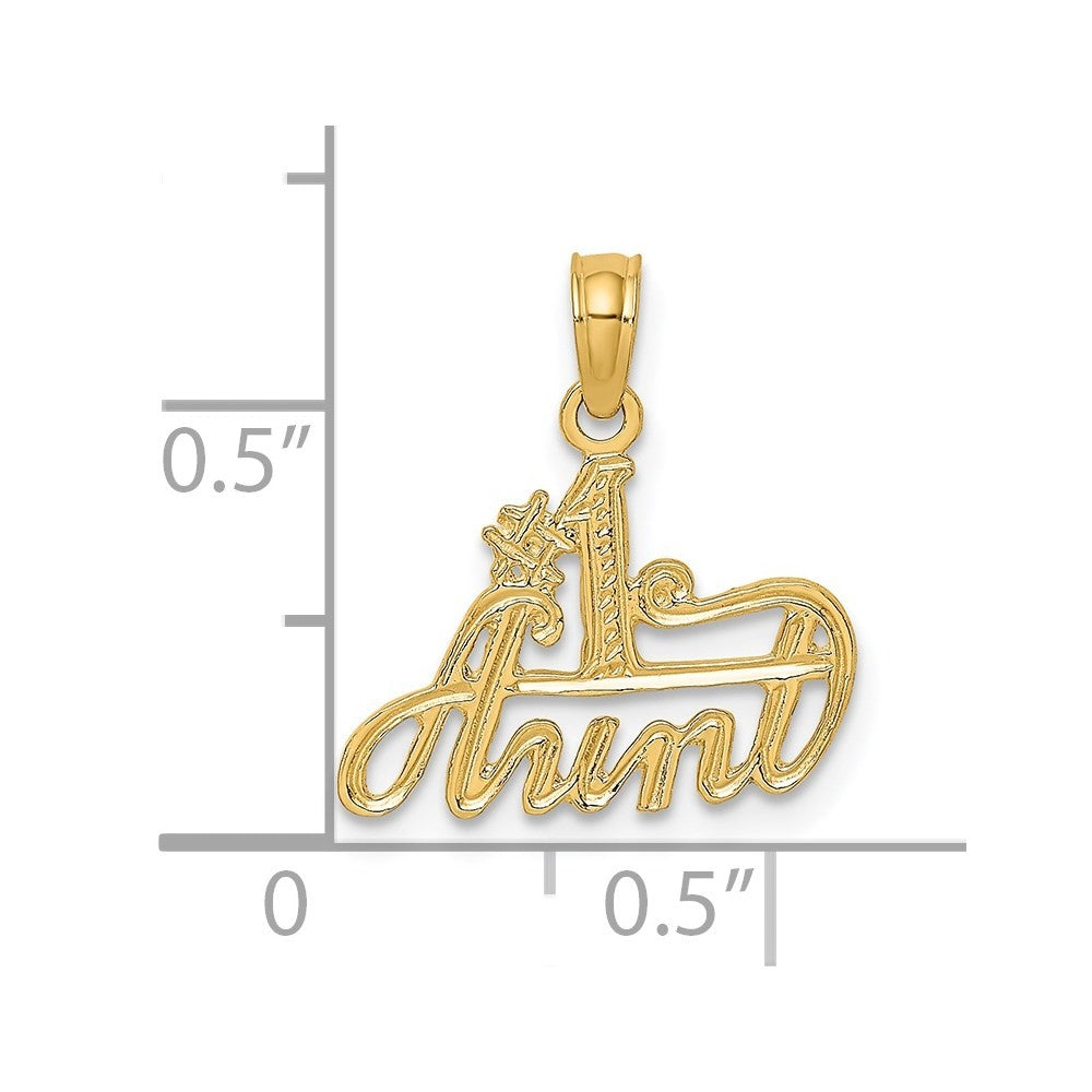 14k Yellow Gold #1 AUNT Charm