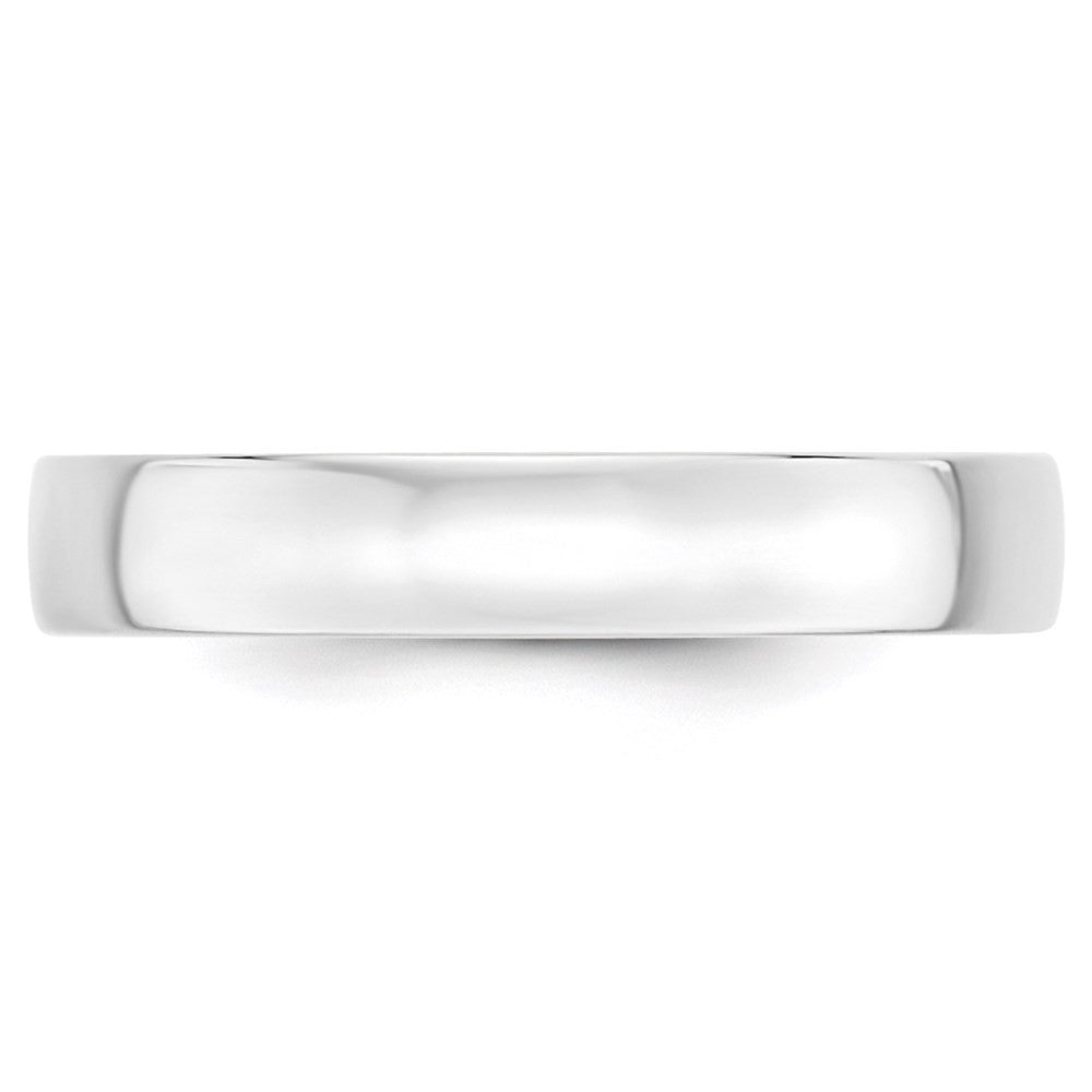 14k White Gold 4mm Lightweight Comfort Fit Wedding Band Ring Size 6.5