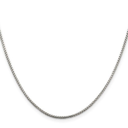 Sterling Silver 1.5mm Round Box Chain
