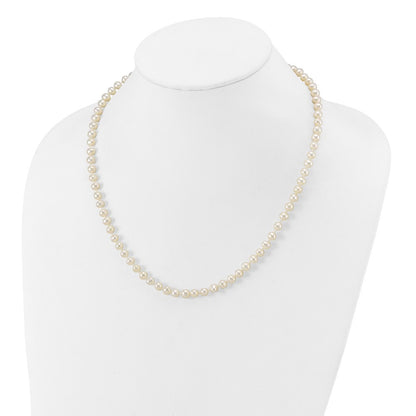 14k Yellow Gold 5-6mm White Freshwater Cultured Pearl 18 inch Necklace