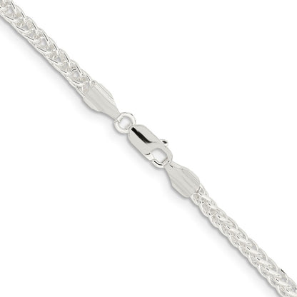 Sterling Silver 3mm Square Spiga Chain Necklace
