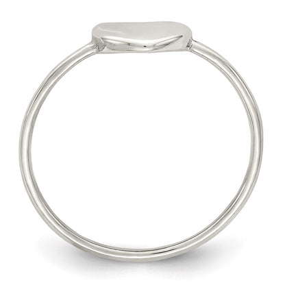 Sterling Silver Polished Heart Ring