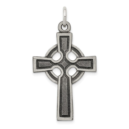 Sterling Silver Antiqued Celtic Cross Charm Holiday Gift for Women