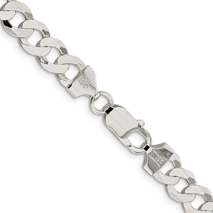 Sterling Silver 7.5mm Flat Curb Chain Necklace