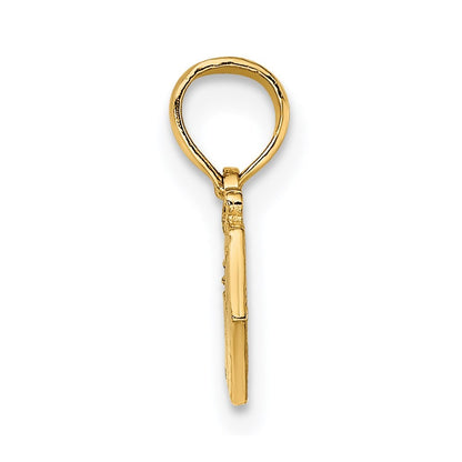 14k Yellow Gold Wrapped Gift Box Charm