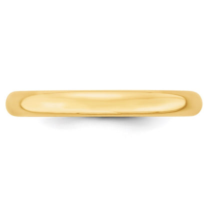 14K Yellow Gold Yellow Gold 3mm Lightweight Comfort Fit Wedding Band Size 9